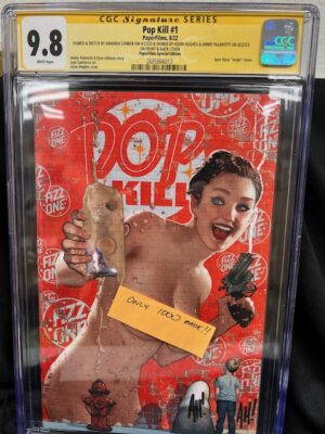 POP KILL #1 2ND PRINTING - ADAM HUGHES ADULT COVER - PAPERFILMS EXCLUSIVE (TRIPLE SIGNED) CGC 9.8