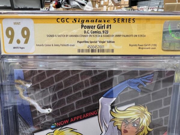 AMANDA CONNER - POWER GIRL COLOR SKETCH - CGC 9.9 - POWER GIRL #1 VIRGIN VARIANT COVER - Image 3