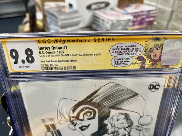 HARLEY QUINN #1 DAN MORA SKETCH VARIANT COVER - CGC 9.8 NYCC 2022 EXCLUSIVE - SIGNED - Image 3