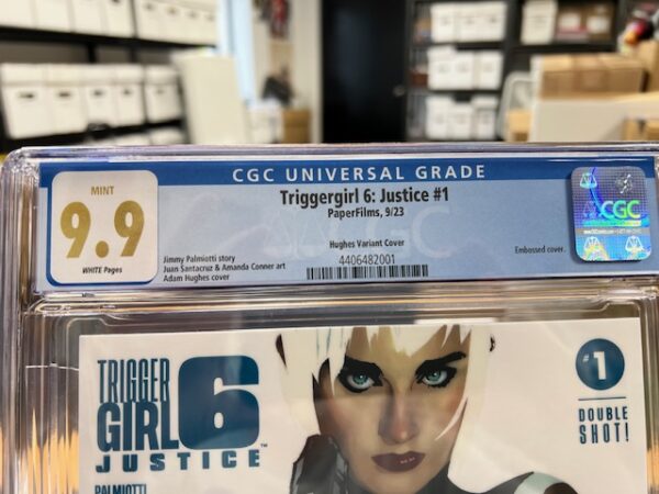 TRIGGERGIRL 6: JUSTICE #1 - ADAM HUGHES VARIANT - CGC 9.9 - Image 3