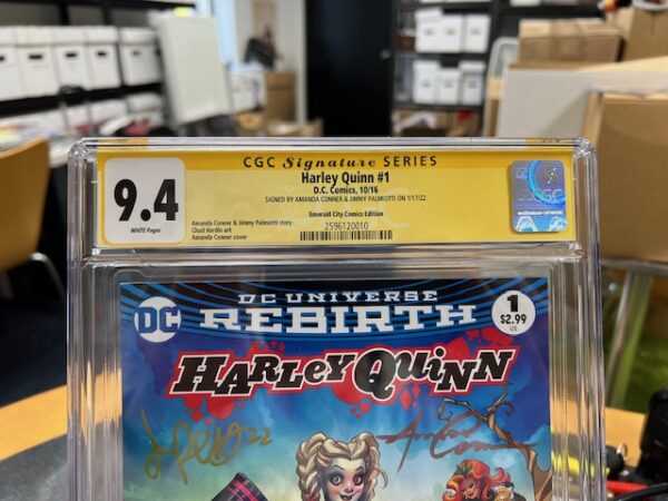 HARLEY QUINN #1 - EMERALD CITY COMICS Variant - CONNER PALMIOTTI SIGNED - CGC 9.4 - Image 4